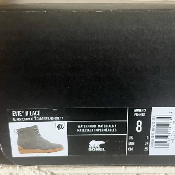 Sorel Evie II Lace in Quarry - Lace-Up Boots Size 8 - Picture 5 of 5